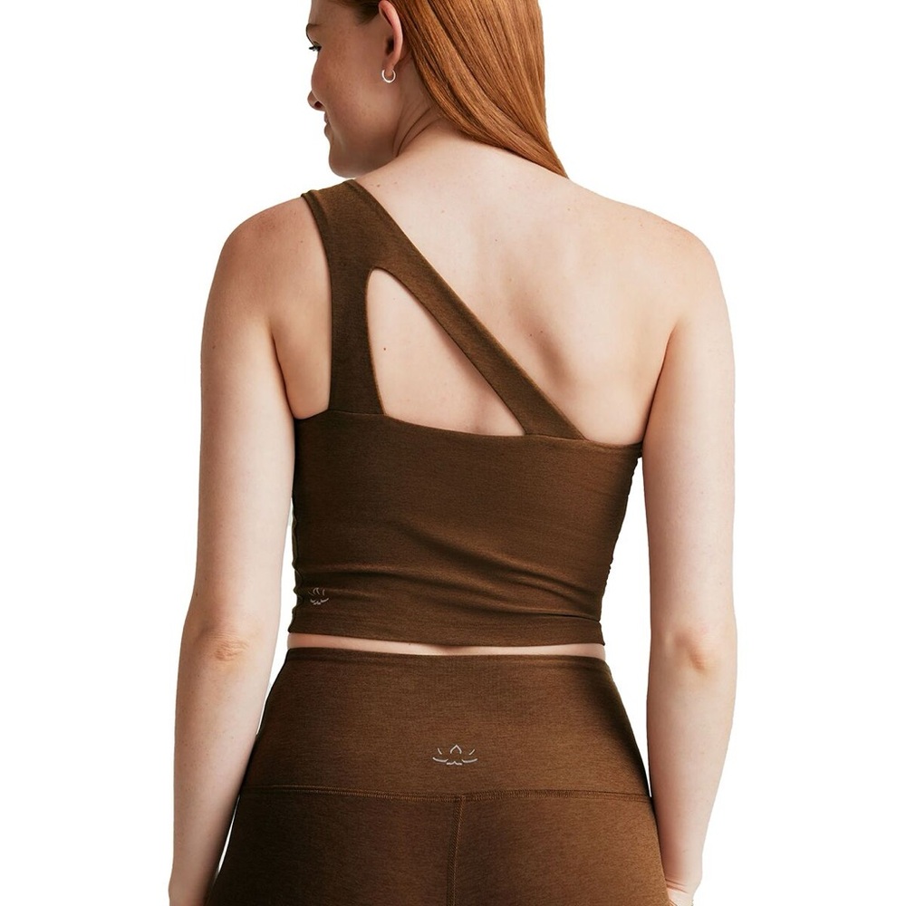 Beyond Yoga Brown One-Shoulder Tank Top